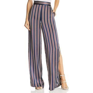 CAMI NYC Womens Striped Wide Leg Casual Trouser Pants, Blue, NWT